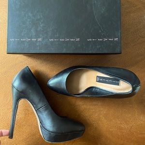 Steve Madden “Steven” spoiled black leather pumps